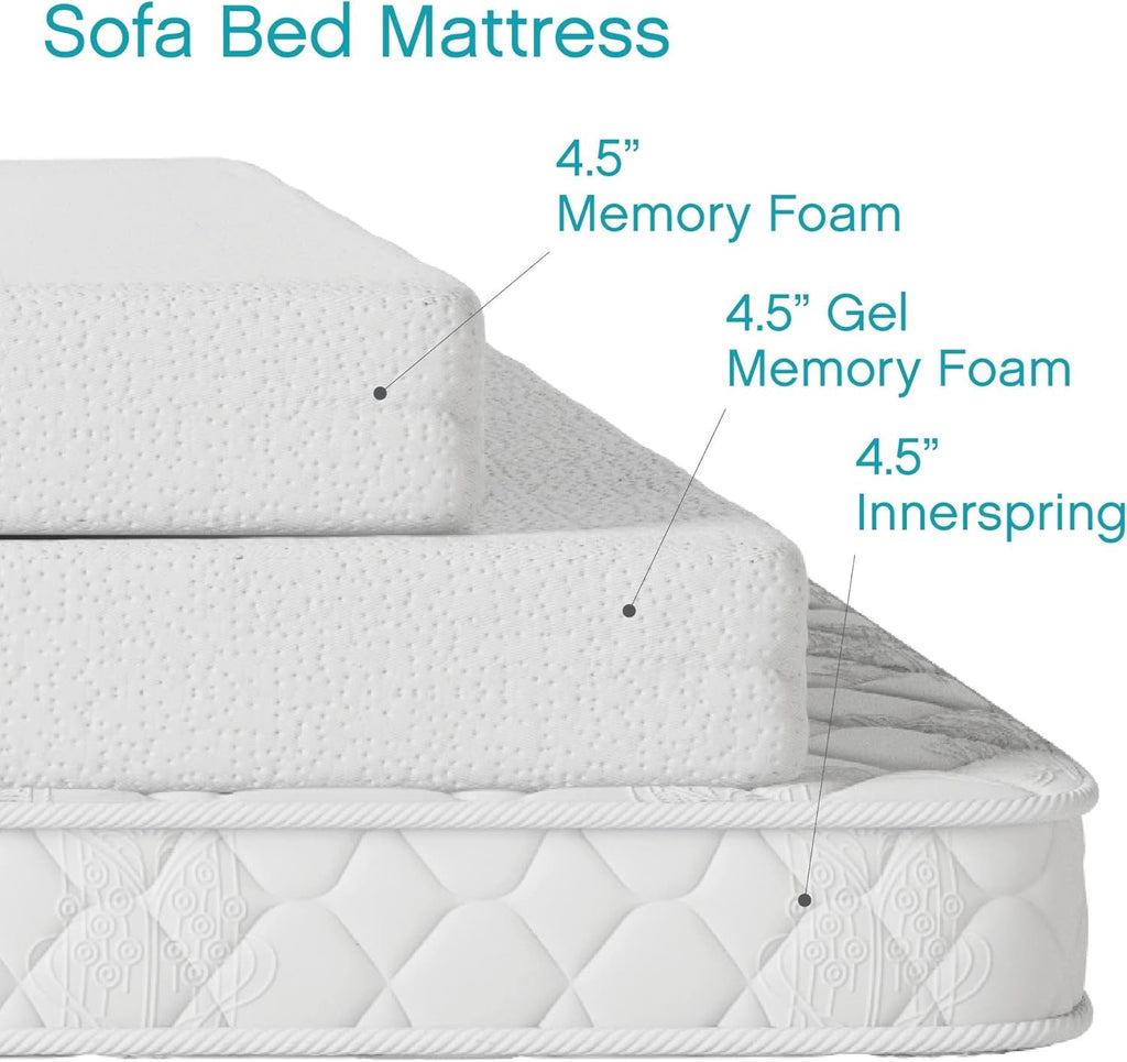 Memory Foam Mattress Queen Four Point Five Inch Foldable Sleeper