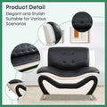 Leather Sofa Set 3 Piece Living Room Furniture In Black And White