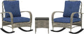 Stylish Three Piece Wicker Patio Furniture Set