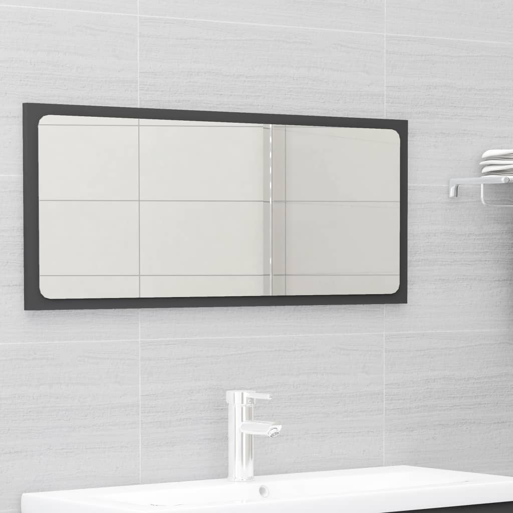 NNEVL Bathroom Furniture Set Grey Chipboard