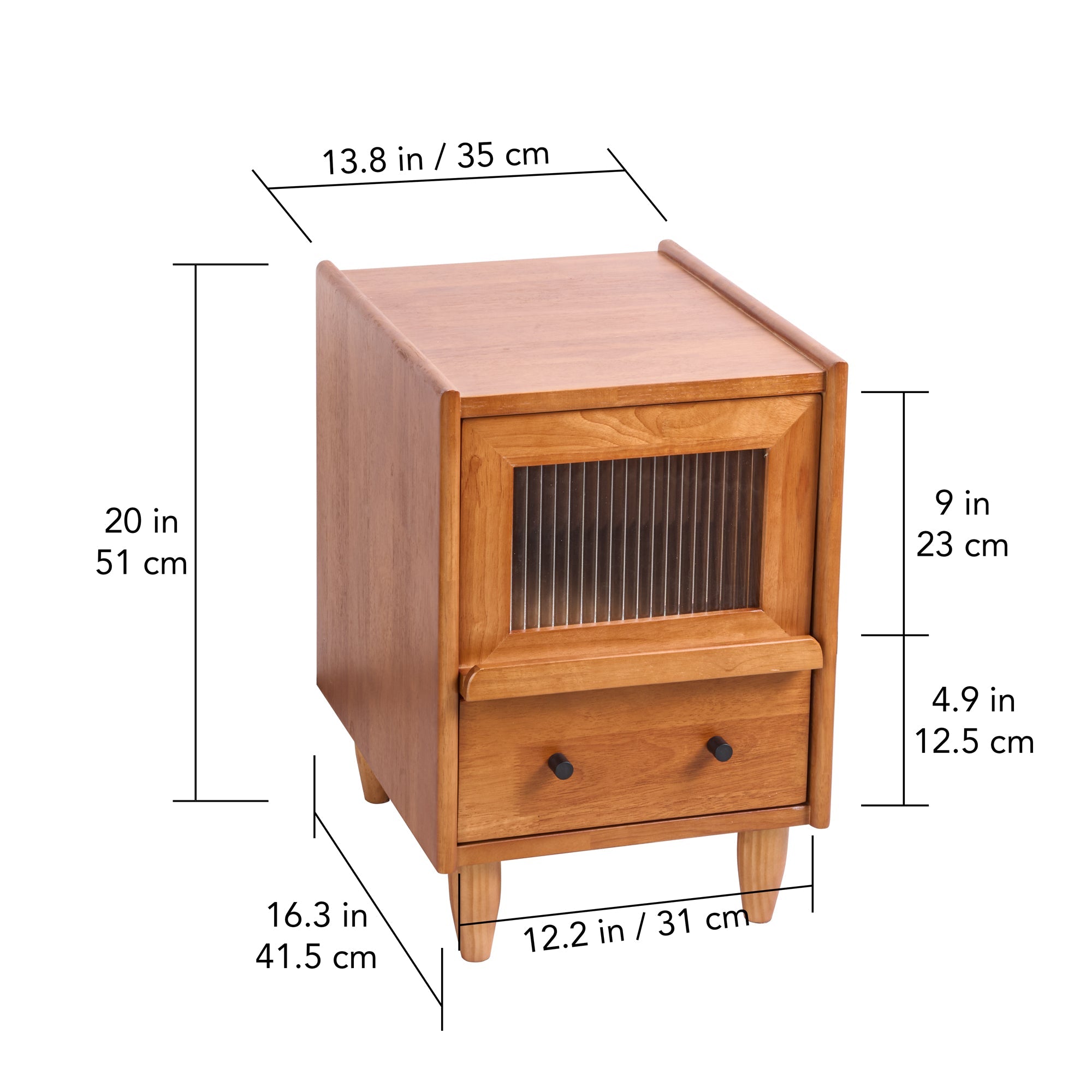 Vintage Nightstand Bedroom Minimalist Storage Cabinet