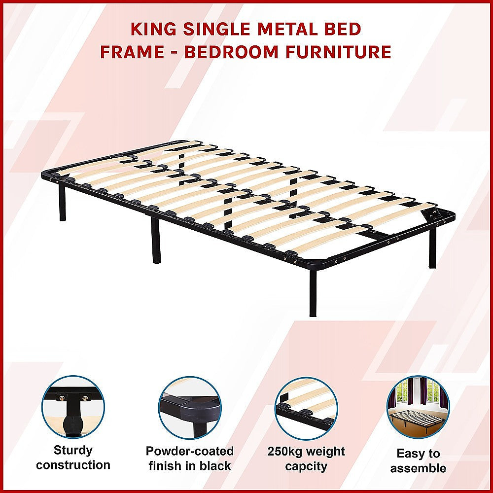 NNEDSZ King Single Metal Bed Frame - Bedroom Furniture